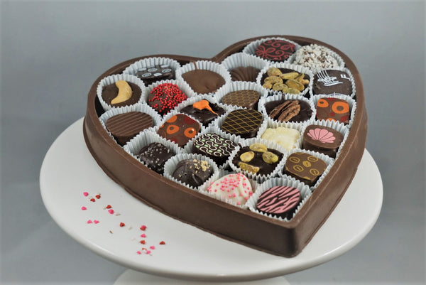 Large Chocolate Heart Shaped Truffle Box – Sweetmads